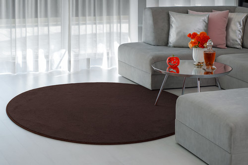 Einfarbig hochflor runder - hochflor,