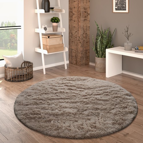 Hochflor teppich rund - hochflor,